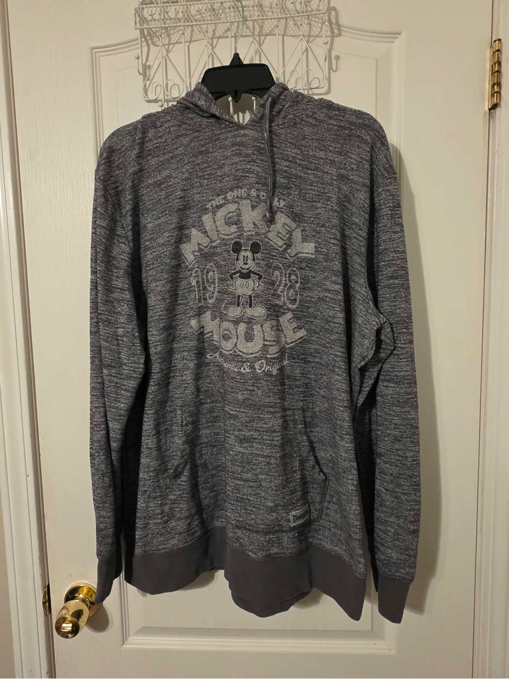 Disneyland Resort Mickey Mouse 1928 Gray Heather Pullover Hoodie